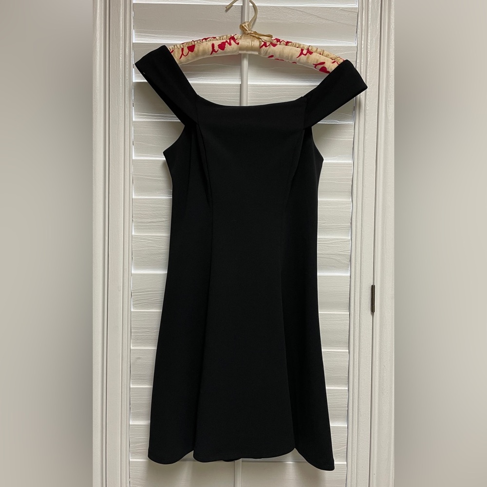 Teeze Me Black Off the Shoulder Dress - Size 3/4
